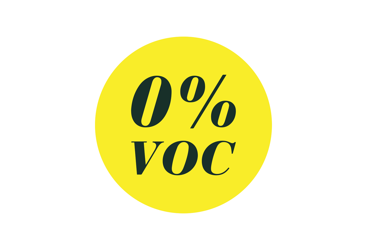 0 % flyktiga organiska ämnen